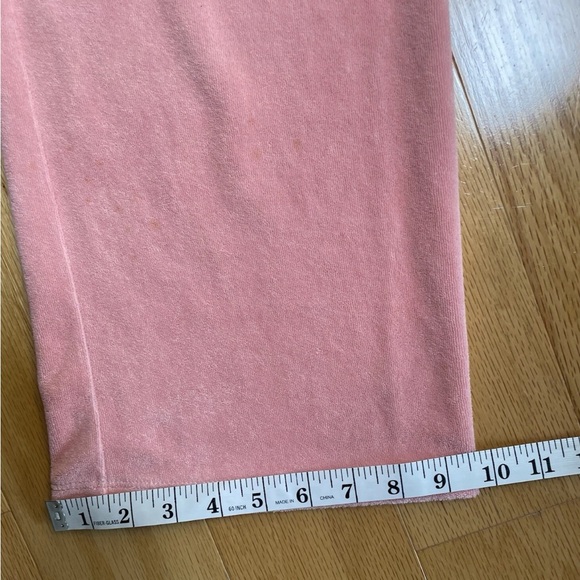 Vintage Y2K Juicy Couture Pink Terry Low Rise Pink Small Crop Slim Wide Leg Pant - Picture 11 of 12